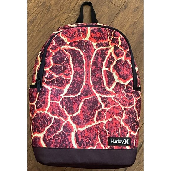 Hurley Graphic Backpack, Lava Rucksack School Bag - Picture 1 of 6